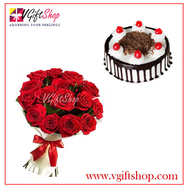 Imported Roses and Cake