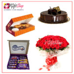 Flower, cake, donuts,choclate
