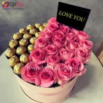 CIRCULAR FLORAL CHOCOLATE BOX